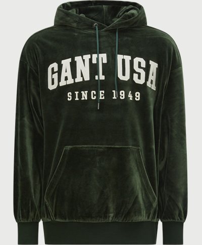 Gant Sweatshirts D1. VELOUR HOODIE 2067000  Grøn